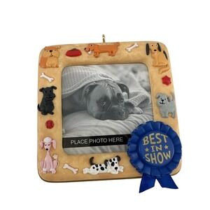Hallmark Keepsake Ornament Best‎ in Show Dog Photo Holder 2005